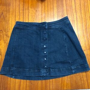 free people snap front denim skirt women’s 6